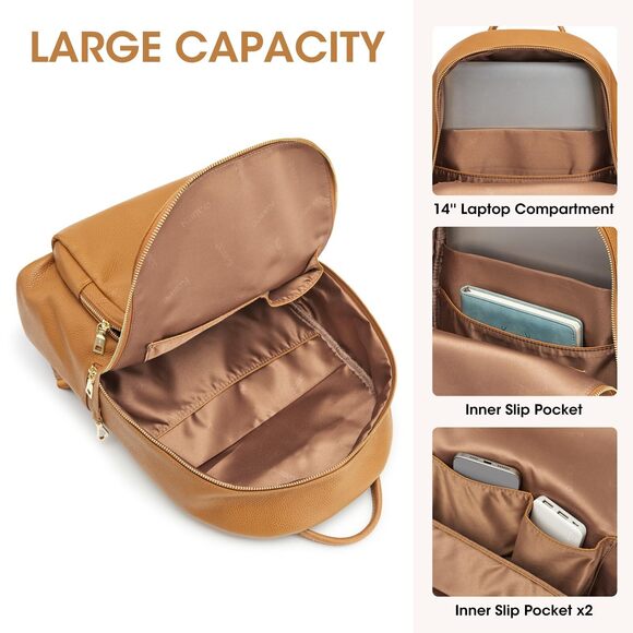 5230 Leather Backpacks ,Fashion Multi-fuction Bag with Card Zipper Bag